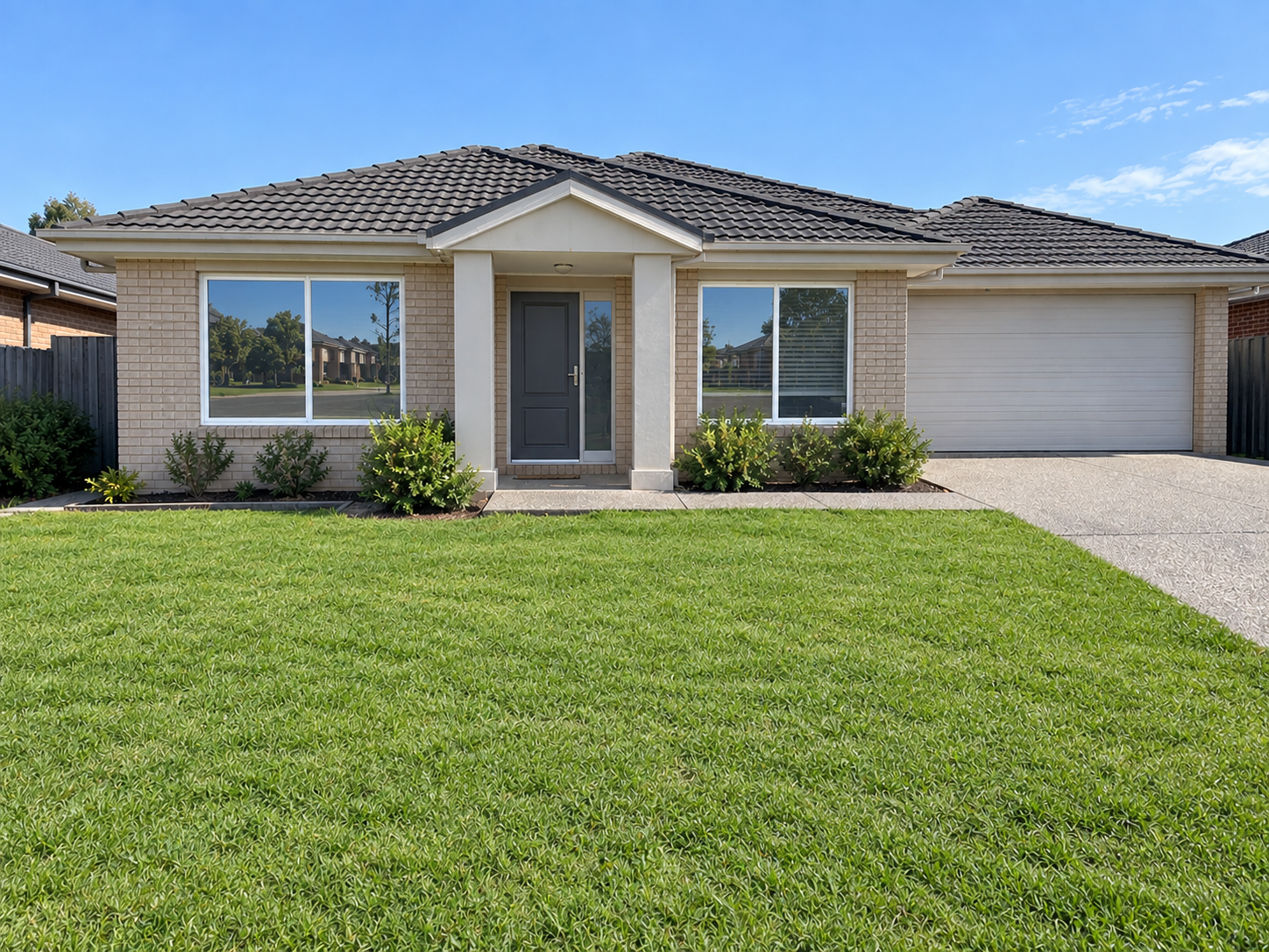 Lawn & window fixes — after